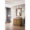 James Martin Vanities Bristol 36in Single Vanity, Saddle Brown w/ 3 CM Eternal Jasmine Pearl Quartz Top 157-V36-SBR-3EJP